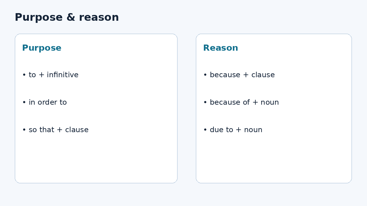 Purpose and reason B1